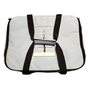 Pyrex Portables Insulated Casserole Carrier w/ Handle Blue Winter 13" X 15" X 3"